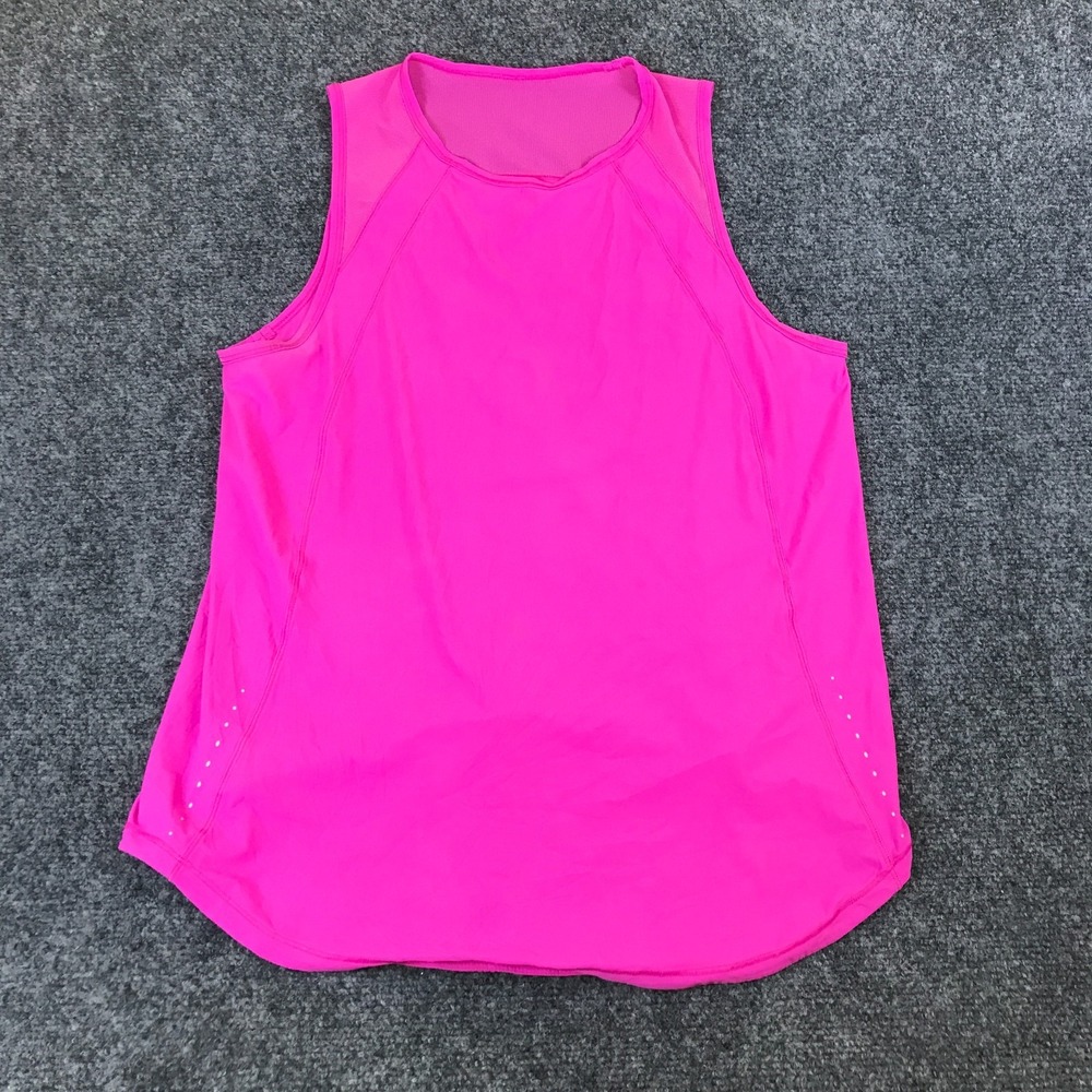 Lululemon Sculpt Tank Top Women S Pink Mesh Stretch Racerback Activewear READ
